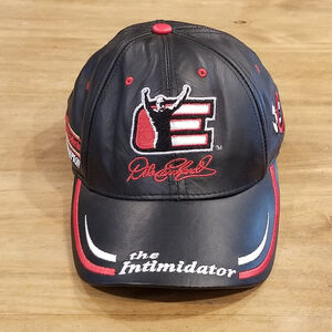 Vintage Dale Earnhardt Hat Leather Strap Back 7 Time Winston Champion NASCAR
